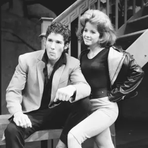Richard Gere and Stacey Gregg in Grease Rehearsal Print 1973