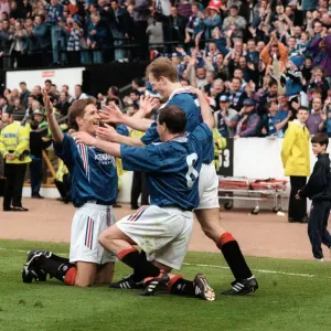 Richard Gough Rangers Goal Celebration Print 1996 Richard Gough Rangers Goal Celebration Print 1996