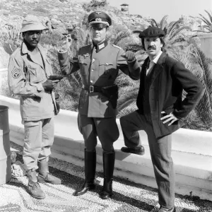 Richard Roundtree, Roger Moore and Sonny Bono Print 8th March 1978 Richard Roundtree, Roger Moore and Sonny Bono Print 8th March 1978