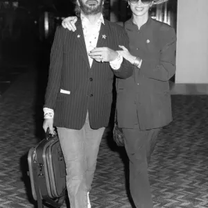 Ringo Starr and Barbara Bach leaving for New York. June 1988 P017261