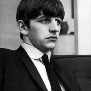 Ringo Starr of The Beatles, poses for pictures after the group were interviewed by Donald Ringo Starr of The Beatles, poses for pictures after the group were interviewed by Donald
