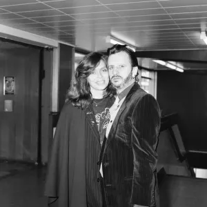 Ringo Starr and Barbara Bach Print, London Heathrow Airport Photo