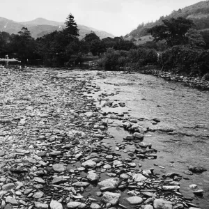 River scene at Dinas Mawddwy, North Wales. Circa 1970 River scene at Dinas Mawddwy, North Wales. Circa 1970
