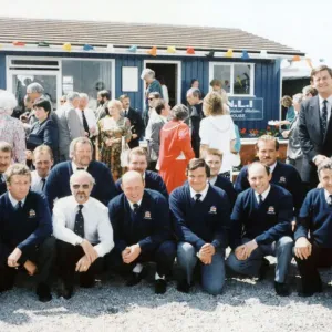 RNLI Barry Lifeboat crew and guests at the new Jackson Bay station Print RNLI Barry Lifeboat crew and guests at the new Jackson Bay station Print