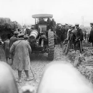 The road from from Auchonvillers to Beaumont Hamel clogged with transports