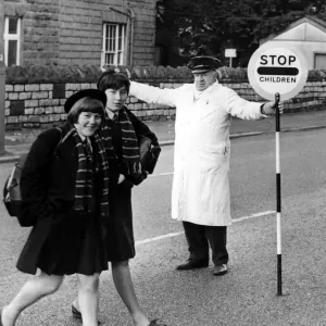 Road Safety Print - 1965 Cardiff Lollipop Man