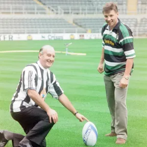 Rob Andrew signs for Newcastle Gosforth Rugby Club, news press conference at St James Rob Andrew signs for Newcastle Gosforth Rugby Club, news press conference at St James