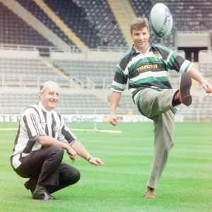 Rob Andrew signs for Newcastle Gosforth Rugby Club, news press conference at St James Rob Andrew signs for Newcastle Gosforth Rugby Club, news press conference at St James