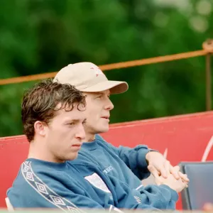 Robbie Fowler and Steve McManaman on International duty with England Print