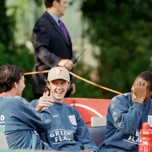 Robbie Fowler, Steve McManaman and Paul Ince in England Print 26th September 1997