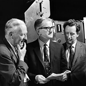 Robert Cant, second from the left, during TV University filming. 3rd September 1964
