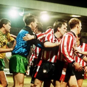 Print of Robert Fleck Calming Southampton Players