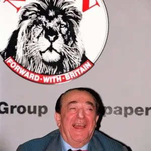 Robert Maxwell at Mirror Group Newspapers Press Conference Print 1991
