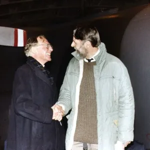 Robert Runcie Archbishop of Canterbury meet Terry Waite released hostage Dbase Robert Runcie Archbishop of Canterbury meet Terry Waite released hostage Dbase