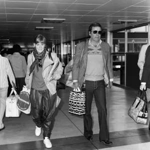 Robert Wagner and his 18-year-old daughter Katie at London Airport to fly to Los Angeles Robert Wagner and his 18-year-old daughter Katie at London Airport to fly to Los Angeles