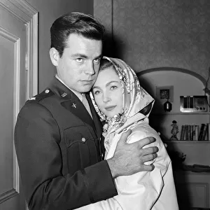 Robert Wagner and Shirley Anne Field in a scene from the film "The War Lover"