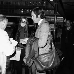 Robert Wagner and Tina Sinatra at Heathrow Airport, 23rd November 1970 Print Robert Wagner and Tina Sinatra at Heathrow Airport, 23rd November 1970 Print