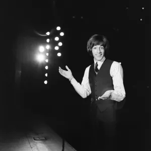 Robin Gibb, Singer, rehearsing on stage at the London Palladium ahead of his first solo