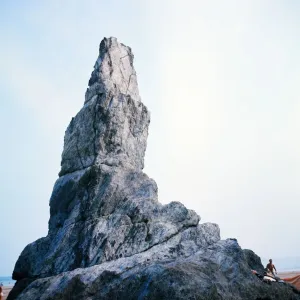 Rock formation on the beach near Crantock, Cornwall. 19th August 1973 Rock formation on the beach near Crantock, Cornwall. 19th August 1973