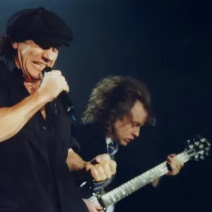 Rock group AC / DC live in concert at the Newcastle Arena - Brian Johnson lead singer 5 Rock group AC / DC live in concert at the Newcastle Arena - Brian Johnson lead singer 5