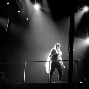 Rock group U2 in concert in USA - May 1987 Bono under the spotlight Rock group U2 in concert in USA - May 1987 Bono under the spotlight