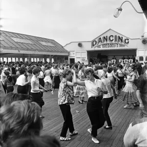 Rock n Roll session on the pier a Blackpool, Lancashire. 18th July 1957 Rock n Roll session on the pier a Blackpool, Lancashire. 18th July 1957