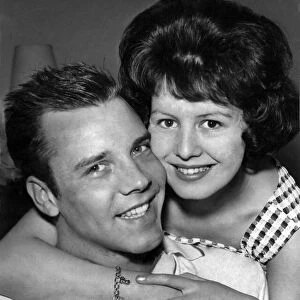 Rock and roll singer Marty Wilde and his wife. April 1960