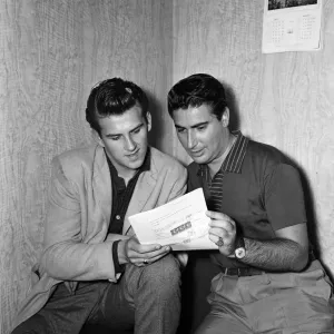 Vince Eager Print with Larry Parnes, 20th August 1959