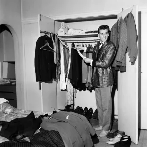 Rock and roll singer Vince Eager shows off his fabulous wardrobe. 5th April 1959 Rock and roll singer Vince Eager shows off his fabulous wardrobe. 5th April 1959