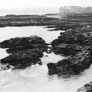 The rocky coastline near Portrush in County Londonderry Northern Ireland. 25th April 1928 The rocky coastline near Portrush in County Londonderry Northern Ireland. 25th April 1928