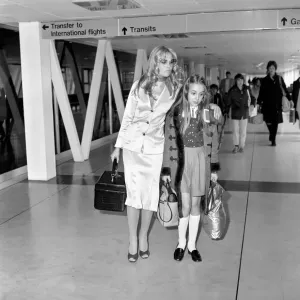 Rod Stewart and Britt Ekland. April 1975 75-1775-005