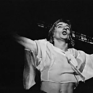 Print of Rod Stewart and The Faces at Reading Festival 1973 Print of Rod Stewart and The Faces at Reading Festival 1973