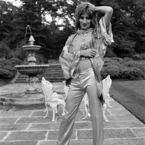 Rod Stewart in the garden of his home at Windsor, Berkshire. 15th August 1973 Rod Stewart in the garden of his home at Windsor, Berkshire. 15th August 1973