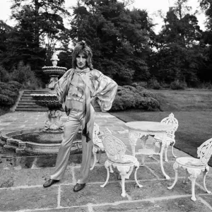 Rod Stewart in the garden of his home at Windsor, Berkshire. 15th August 1973 Rod Stewart in the garden of his home at Windsor, Berkshire. 15th August 1973