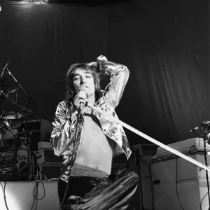 Rod Stewart performing on stage in Helsinki, Finland, during his European Tour 1976 Rod Stewart performing on stage in Helsinki, Finland, during his European Tour 1976
