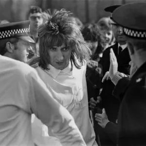 Print of Rod Stewart playing football in The Goal Diggers team