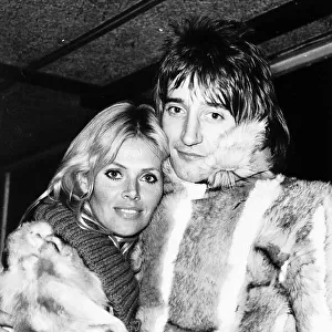 Rod Stewart Singer and Britt Ekland in London - November 1976 DBASE MSI