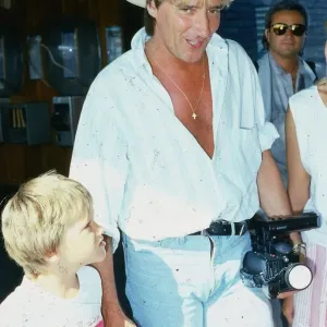 Rod Stewart singer June 1986 with his son Sean at Glasgow Airport Rod Stewart singer June 1986 with his son Sean at Glasgow Airport
