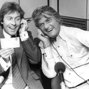 Roddy Llewellyn and Pete Murray in radio studio - June 1978 28 / 06 / 1978