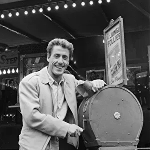 Roger Daltrey, lead singer with the rock band The Who, visits Pinkneys Green Fun Fair
