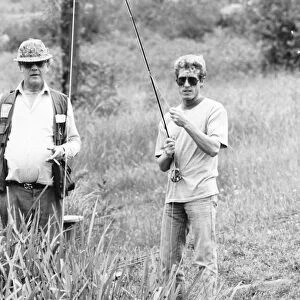 Roger Daltrey lead singer of The Who fishing with Alan Pearson world record holder