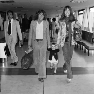 Roger Daltrey, lead singer of The Who rock group, pictured at Heathrow Airport