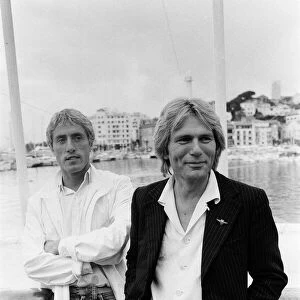 Roger Daltrey of the Who rock group at the Cannes film festival with Adam Faith