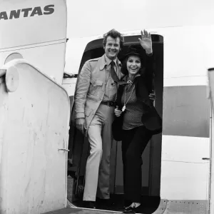 Roger Moore and Luisa Departing LAP for Tahiti Print 5th February 1972 Roger Moore and Luisa Departing LAP for Tahiti Print 5th February 1972