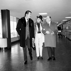 Roger Moore and his wife Luisa left Heathrow Airport with Sir Lew Grade for the Monte