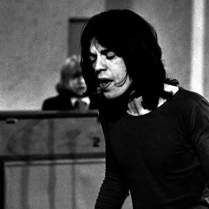Rolling Stones: 29th November 1968 Mick Jagger during rehearsals at the Wembley Park