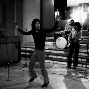 The Rolling Stones: 29th November 1968 during rehearsals at the Wembley Park Studios for