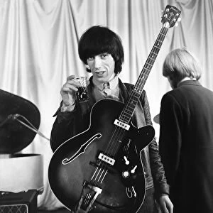 The Rolling Stones backstage at The ABC Theatre, Belfast. Bill Wyman