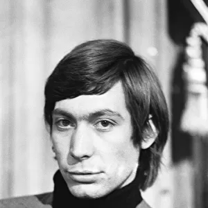 The Rolling Stones band member Charlie Watts at a press conference in the Astor Hotel