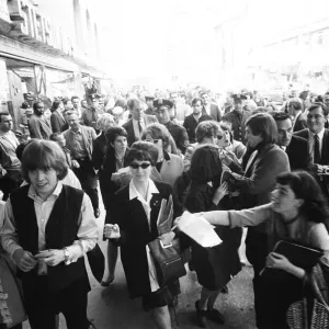 The Rolling Stones on Broadway. Brian Jones and Bill Wyman signing autographs The Rolling Stones on Broadway. Brian Jones and Bill Wyman signing autographs